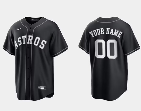 Men's Houston Astros Active Player Custom Black Cool Base Stitched Baseball Jersey Men's Houston Astros Active Player Custom Black Cool Base Stitched Baseball Jersey
